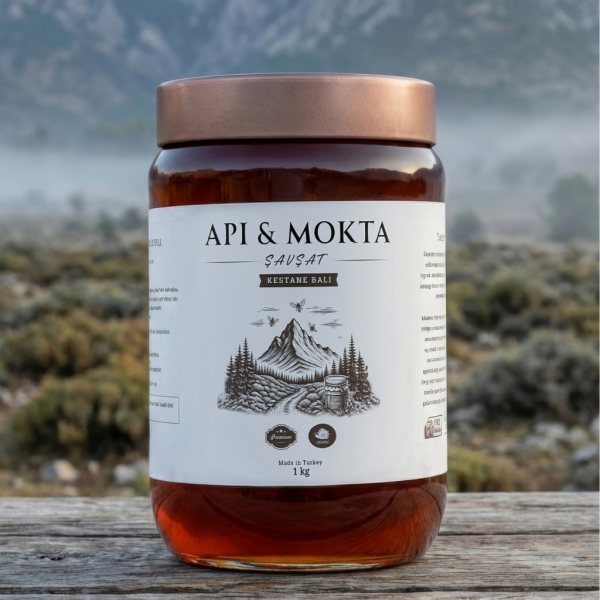 Api&Mokta Kestane Balı 1 Kg Yoğun Aromalı, Katkısız Artvin Şavşat Balı