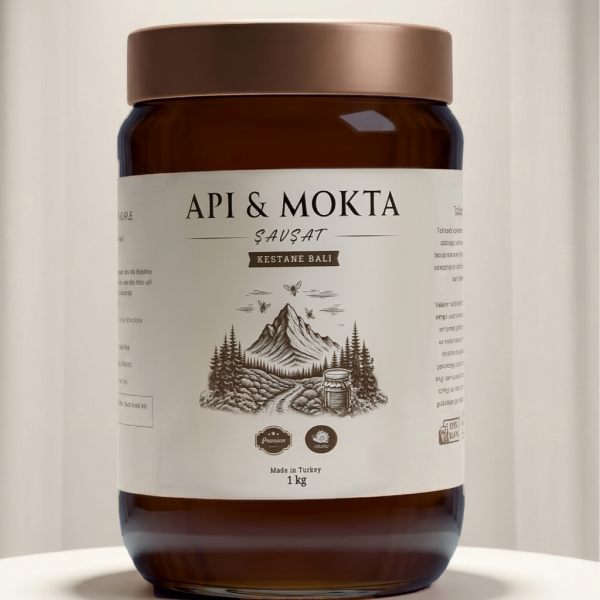 Api&Mokta Kestane Balı  1 Kg – Yoğun Aromalı, Katkısız Şavşat Balı