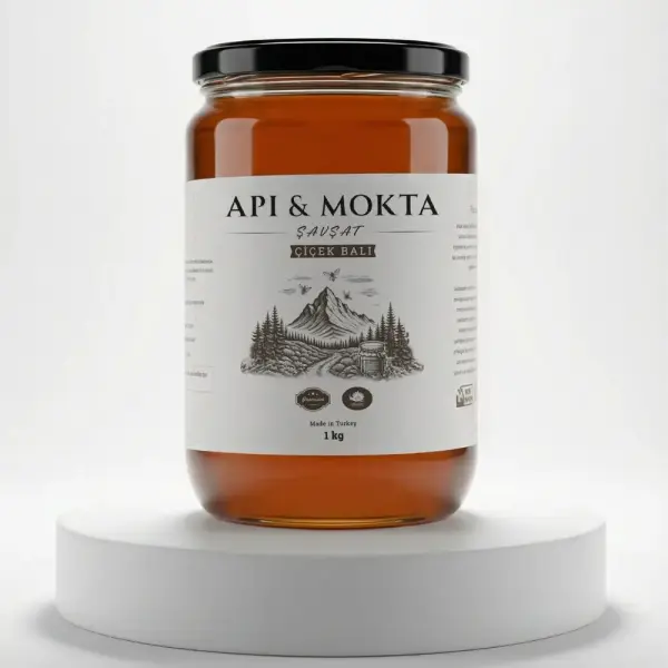 Api&Mokta Doğal Çiçek Balı 1 kg – Artvin Şavşat Yayla Üretimi