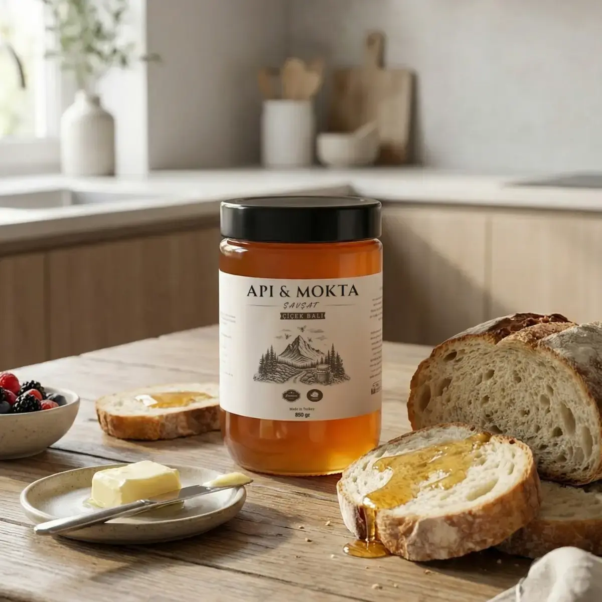 Api&Mokta Doğal Çiçek Balı 850 gr – Artvin Şavşat Yayla Üretimi