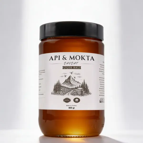 Api&Mokta Doğal Çiçek Balı 850 gr – Artvin Şavşat Yayla Üretimi