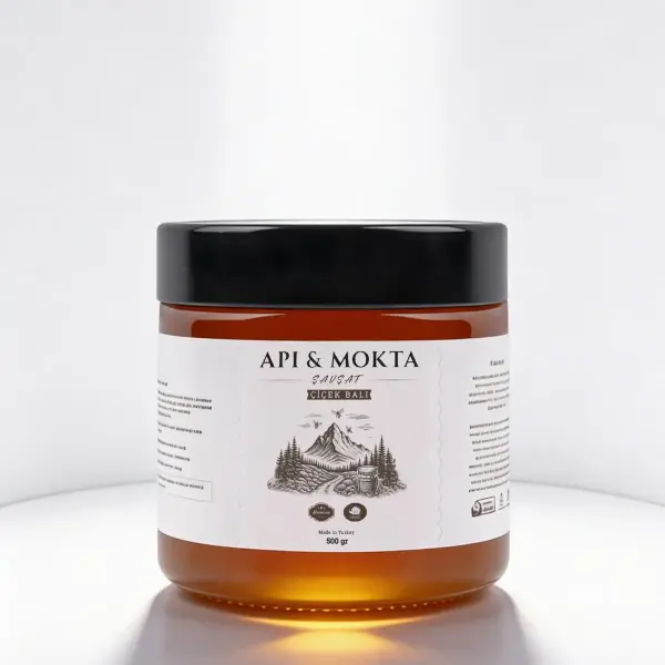 Api&Mokta Doğal Çiçek Balı 500 gr – Artvin Şavşat Yayla Üretimi
